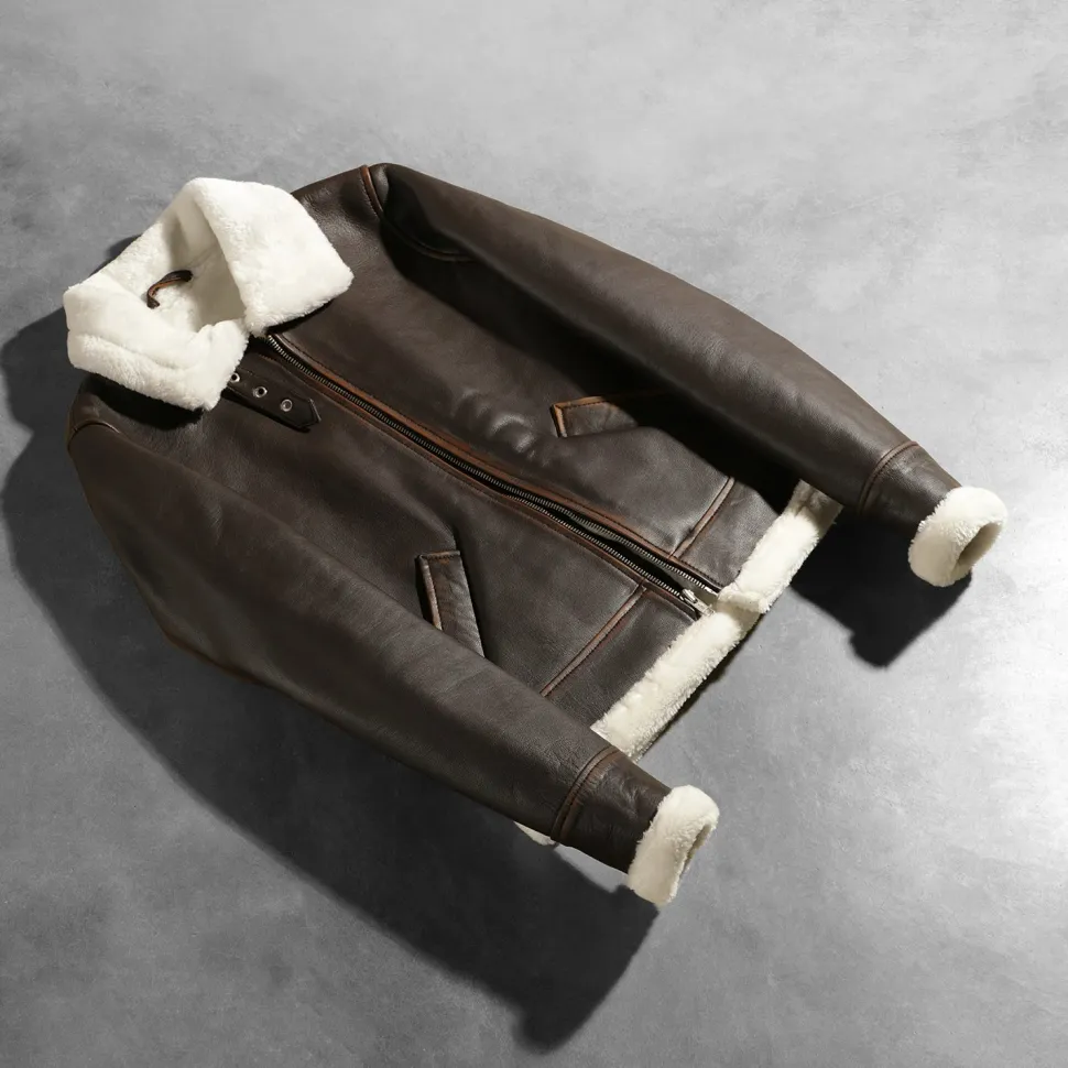 Sherilyn B-3 Brown Leather Bomber Jacket