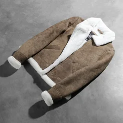 Sherilyn B-3 Distressed Brown Leather Bomber Jacket