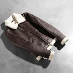Sherilyn B-3 Maroon Leather Bomber Jacket