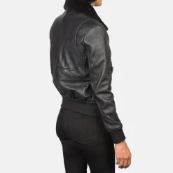Stella G-1 Black Leather Bomber Jacket