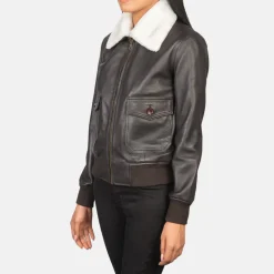 Stella G-1 Brown Leather Bomber Jacket