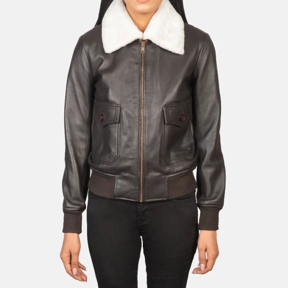 Stella G-1 Brown Leather Bomber Jacket