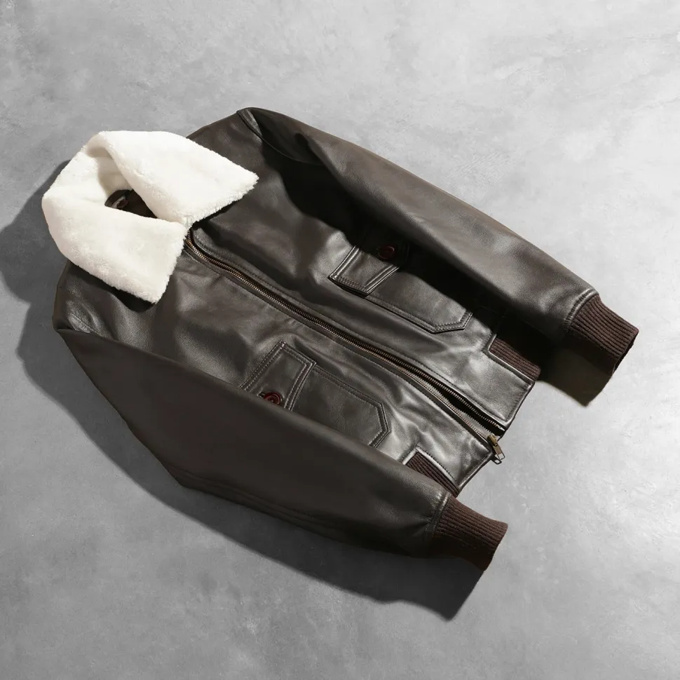 Stella G-1 Brown Leather Bomber Jacket