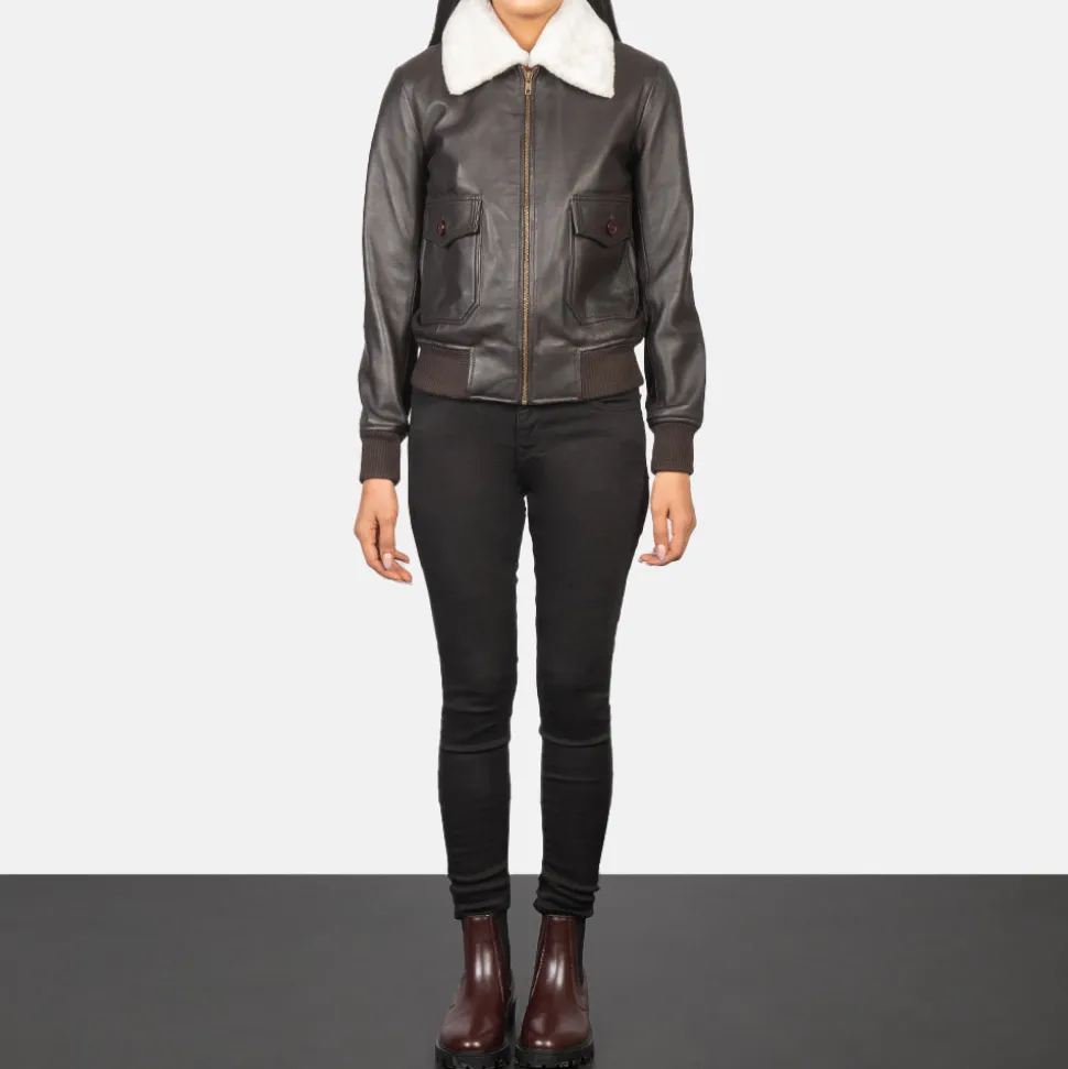 Stella G-1 Brown Leather Bomber Jacket