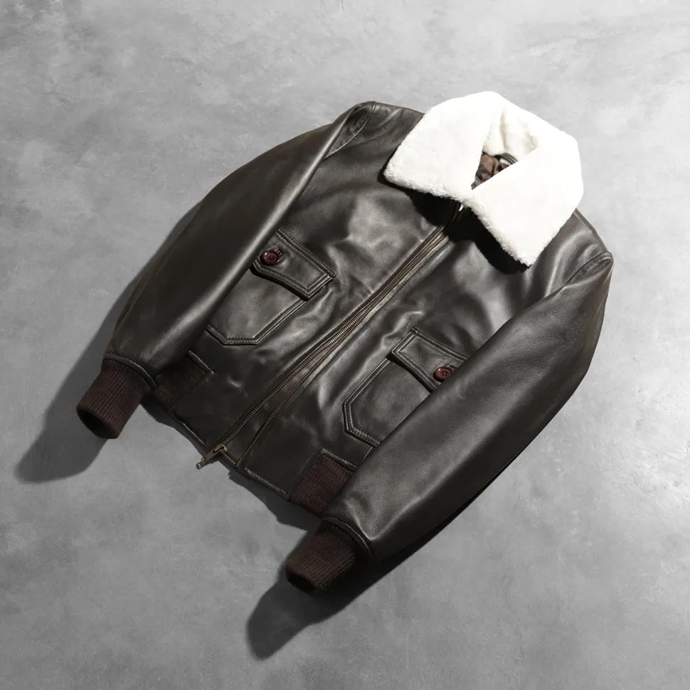 Stella G-1 Brown Leather Bomber Jacket