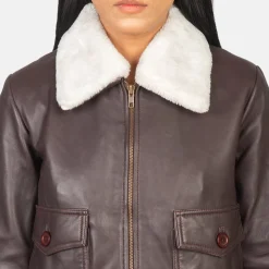 Stella G-1 Maroon Leather Bomber Jacket