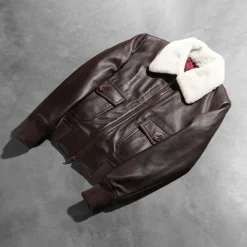 Stella G-1 Maroon Leather Bomber Jacket
