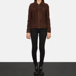 Suzy Mocha Suede Trucker Jacket