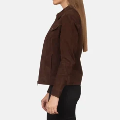 Suzy Mocha Suede Trucker Jacket