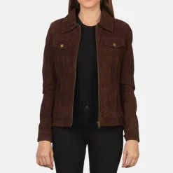 Suzy Mocha Suede Trucker Jacket