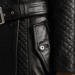 Sweet Susan Black Leather Trench Coat