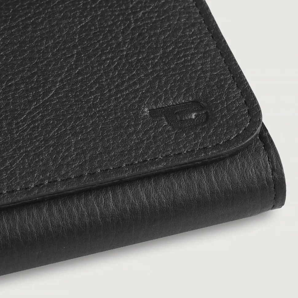 Taylor Black Leather Continental Wallet