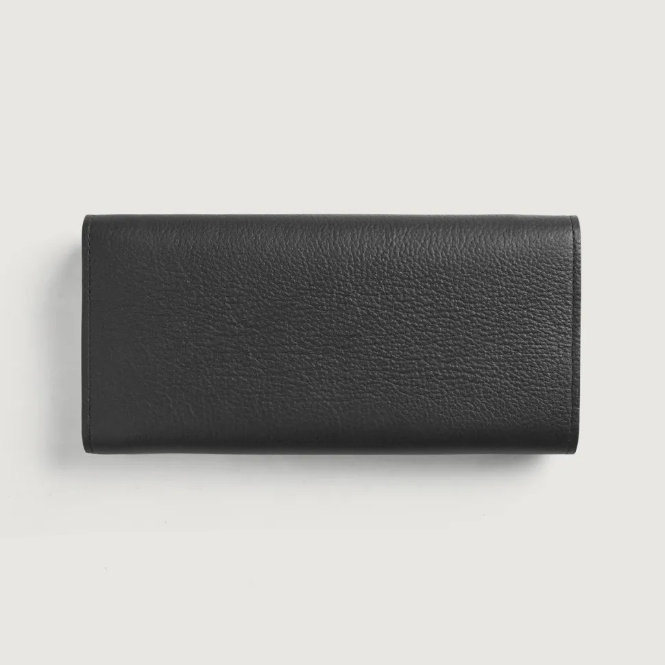 Taylor Black Leather Continental Wallet