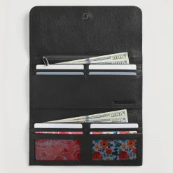 Taylor Black Leather Continental Wallet