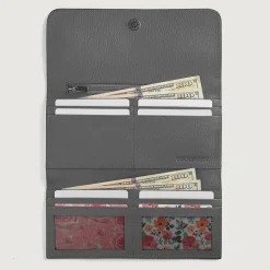 Taylor Grey Leather Continental Wallet