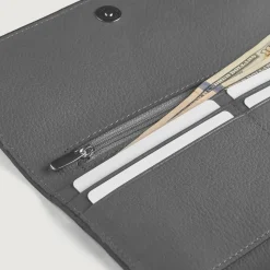 Taylor Grey Leather Continental Wallet