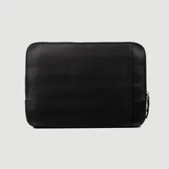 The Baxter Black Leather Laptop Sleeve
