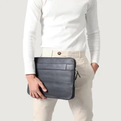The Baxter Black Leather Laptop Sleeve