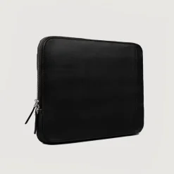 The Baxter Black Leather Laptop Sleeve