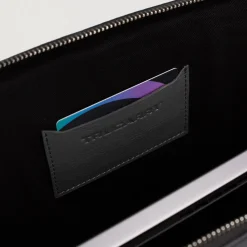The Baxter Grey Leather Laptop Sleeve