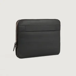 The Baxter Grey Leather Laptop Sleeve