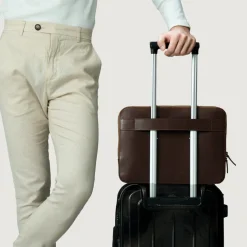 The Baxter Vintage Brown Leather Laptop Sleeve