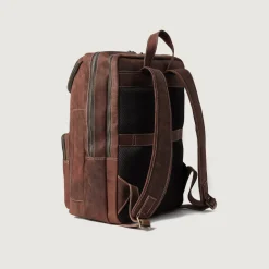 The Bedford Vintage Distressed Brown Leather Backpack