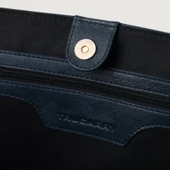 The Bianca Blue Leather Tote Bag