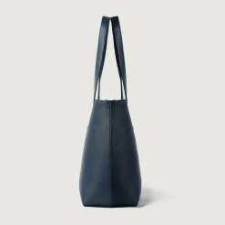The Bianca Blue Leather Tote Bag