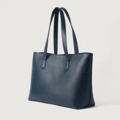 The Bianca Blue Leather Tote Bag