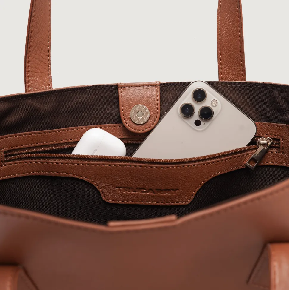 The Bianca Brown Leather Tote Bag
