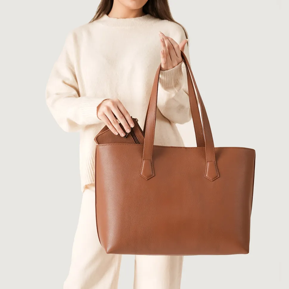The Bianca Brown Leather Tote Bag