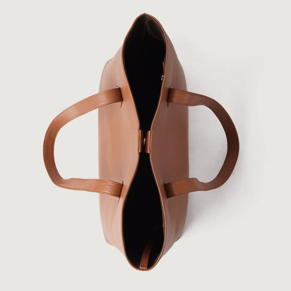 The Bianca Brown Leather Tote Bag