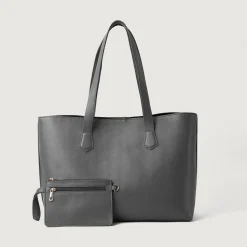 The Bianca Grey Leather Tote Bag