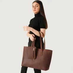 The Bianca Vintage Distressed Brown Leather Tote Bag