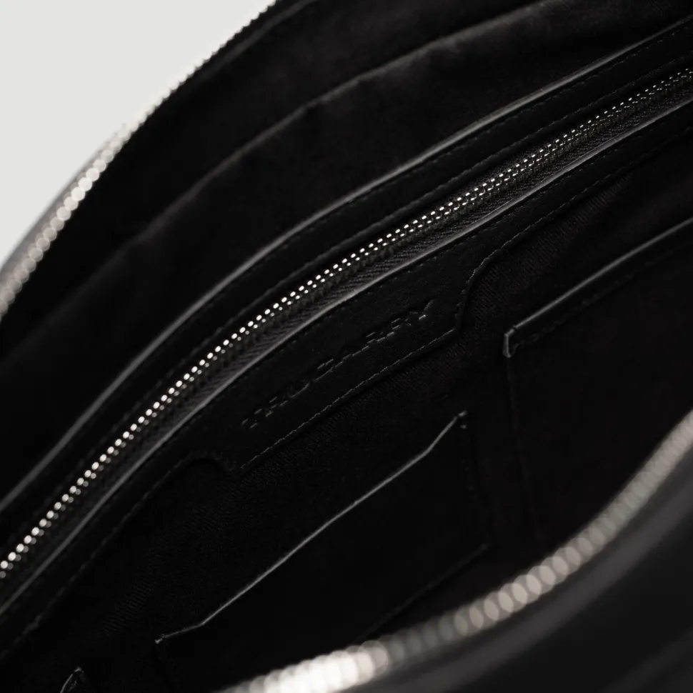 The Captain Black Leather Briefcase