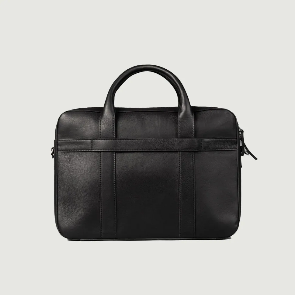 The Captain Black Leather Briefcase