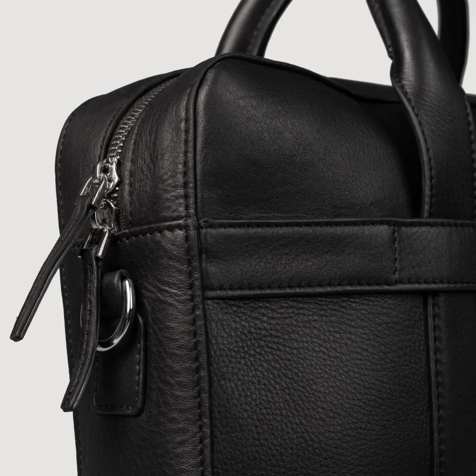 The Captain Black Leather Briefcase