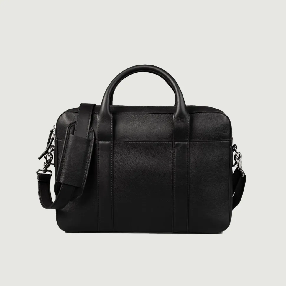 The Captain Black Leather Briefcase