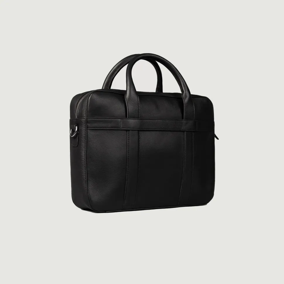 The Captain Black Leather Briefcase