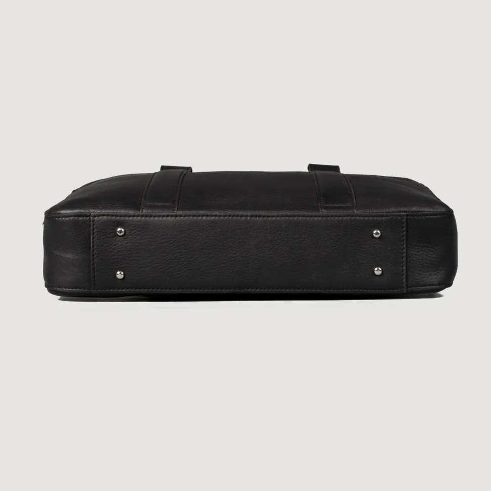 The Captain Black Leather Briefcase