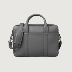 The Captain Grey Leather Briefcase