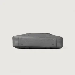The Captain Grey Leather Briefcase