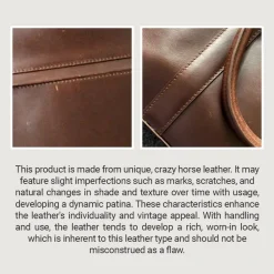 The Captain Vintage Brown Leather Briefcase