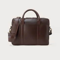 The Captain Vintage Brown Leather Briefcase