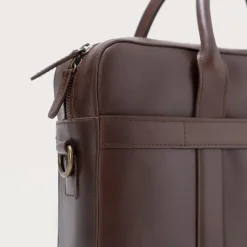 The Captain Vintage Brown Leather Briefcase