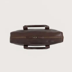 The Captain Vintage Brown Leather Briefcase