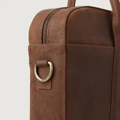 The Captain Vintage Tan Brown Leather Briefcase