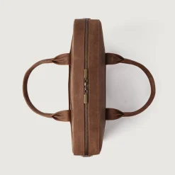 The Captain Vintage Tan Brown Leather Briefcase