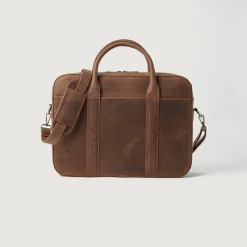 The Captain Vintage Tan Brown Leather Briefcase